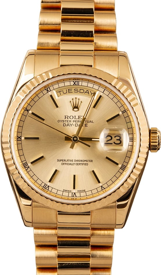 used 18k gold rolex presidential