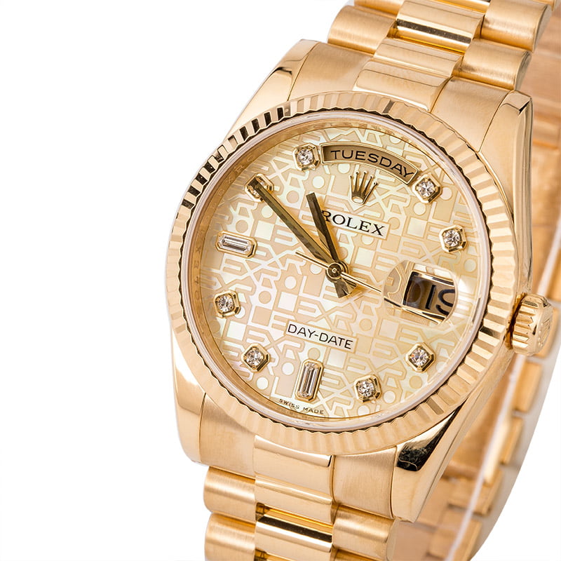 Preowned Rolex President Diamond Jubilee Dial 118238