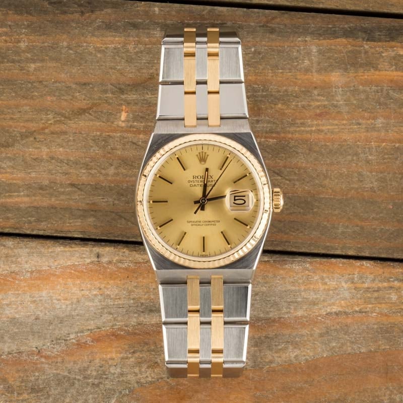 Pre-Owned Rolex Datejust OysterQuartz 17013 Two Tone