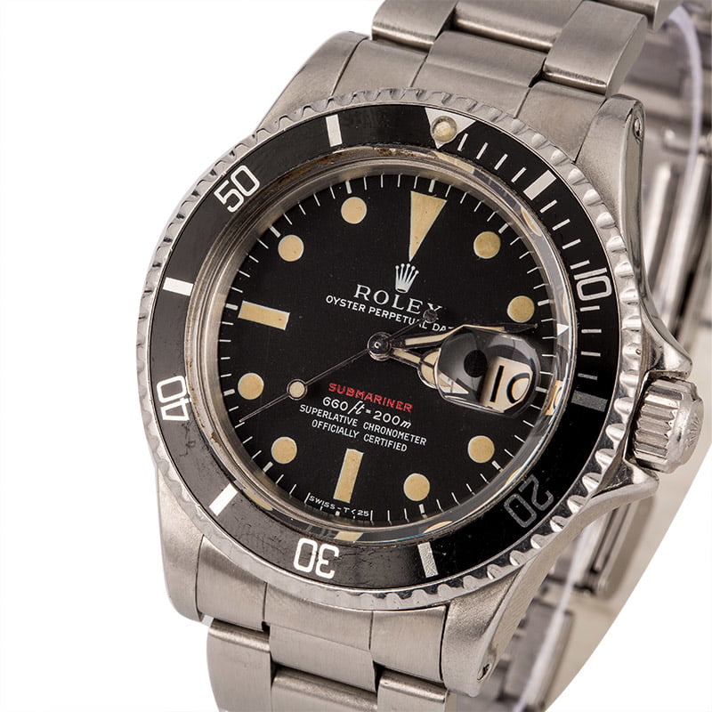 Vintage 1971 Rolex Red Submariner 1680 Mark 4 Dial