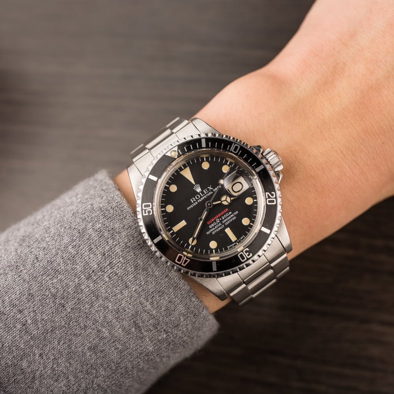 Vintage 1971 Rolex Red Submariner 1680 Mark 4 Dial