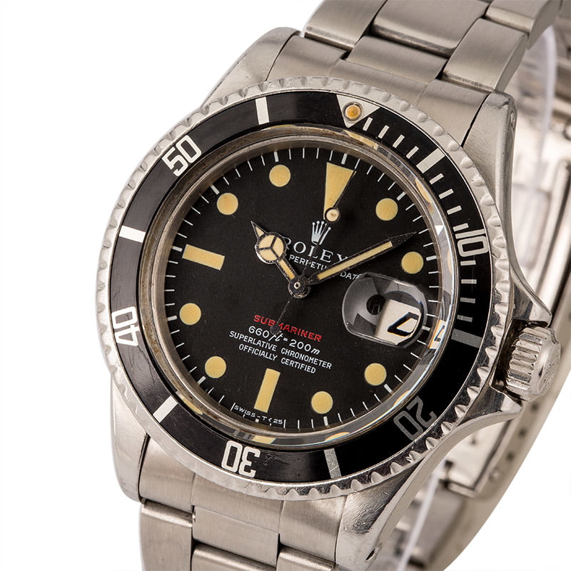 Vintage 1969 Rolex Red Submariner 1680 Feet First