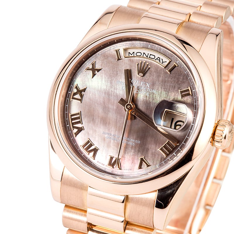 Rose Gold Rolex Day-Date Presidential 118205