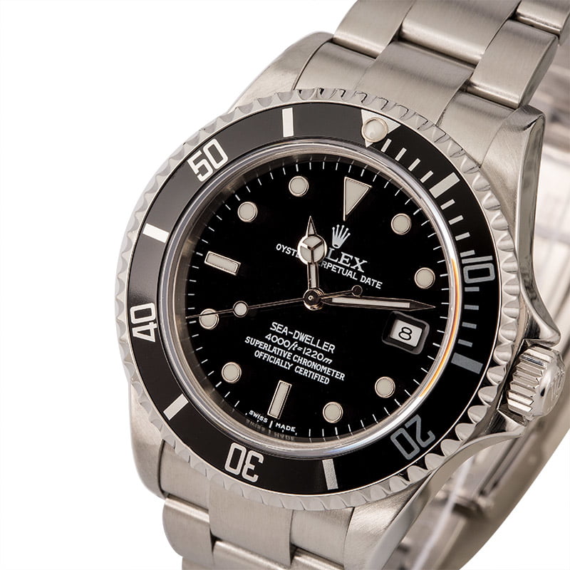 Pre Owned Rolex Sea-Dweller 16600T Black Luminous Dial