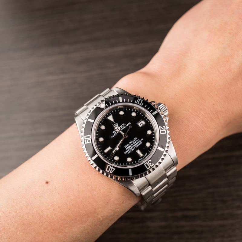 Pre Owned Rolex Sea-Dweller 16600T Black Luminous Dial