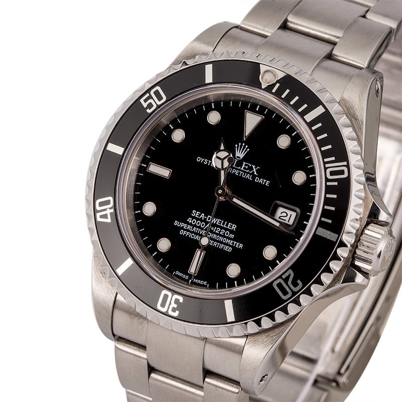 Pre Owned Rolex Sea-Dweller 16600 Black Bezel