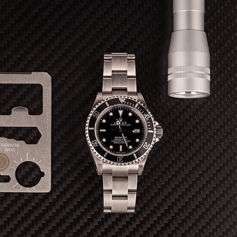 Pre Owned Rolex Sea-Dweller 16600 Black Bezel