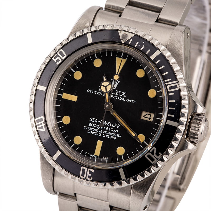 Samle Eve Odysseus Vintage 1979 Used Rolex Sea Dweller 1665 Rail Dial | Bob's Watches