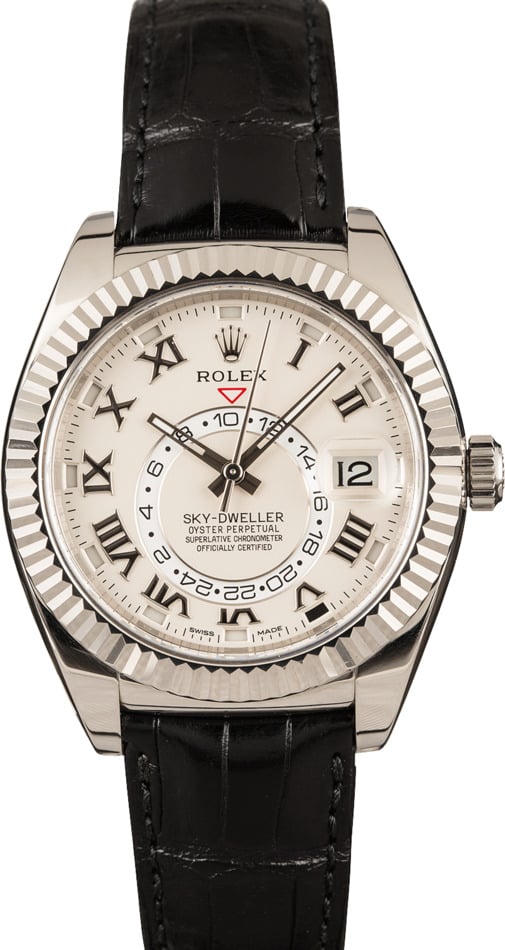 Pre-Owned Rolex Sky-Dweller 326139 Ivory Dial