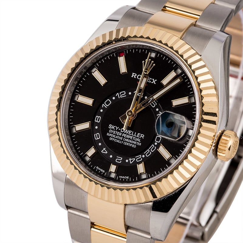 Used Rolex Sky-Dweller 326933 Black Dial Two Tone Oyster