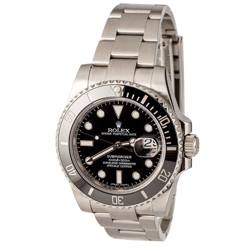 Black Men's Rolex Submariner 116610LN