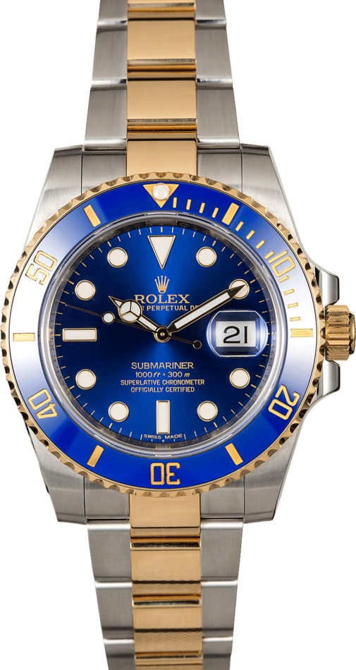 Rolex Ceramic Submariner 116613 Sunburst Blue Dial