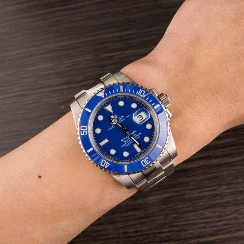 Pre Owned Rolex Submariner 116619 Ceramic Blue Bezel