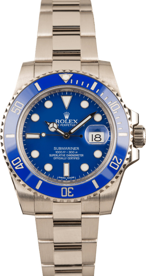 Used Rolex Submariner 116619 'Smurf' White Gold Oyster