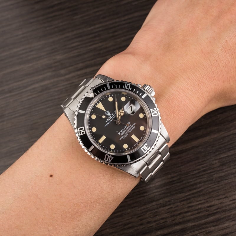 Vintage 1982 Rolex Submariner 16800 Feet First Dial