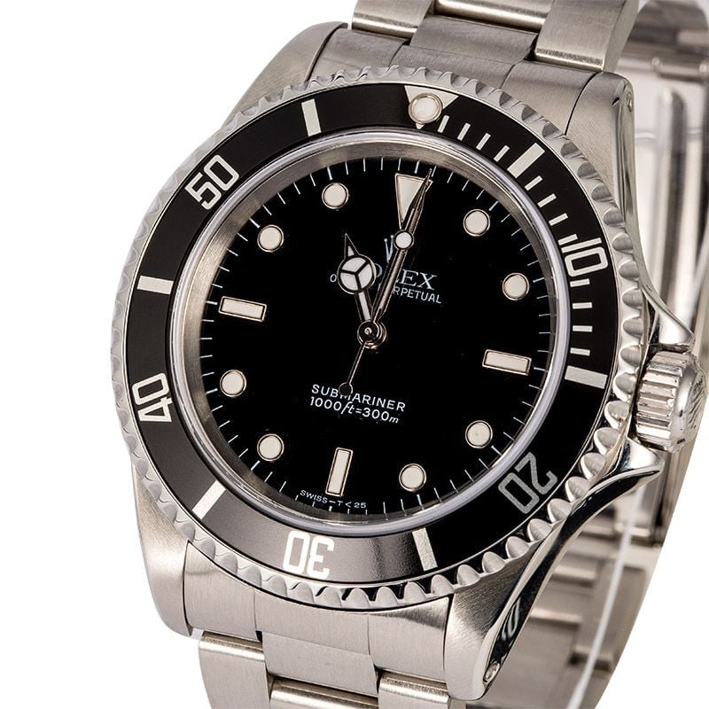 Men's Rolex Submariner 14060 Black Bezel