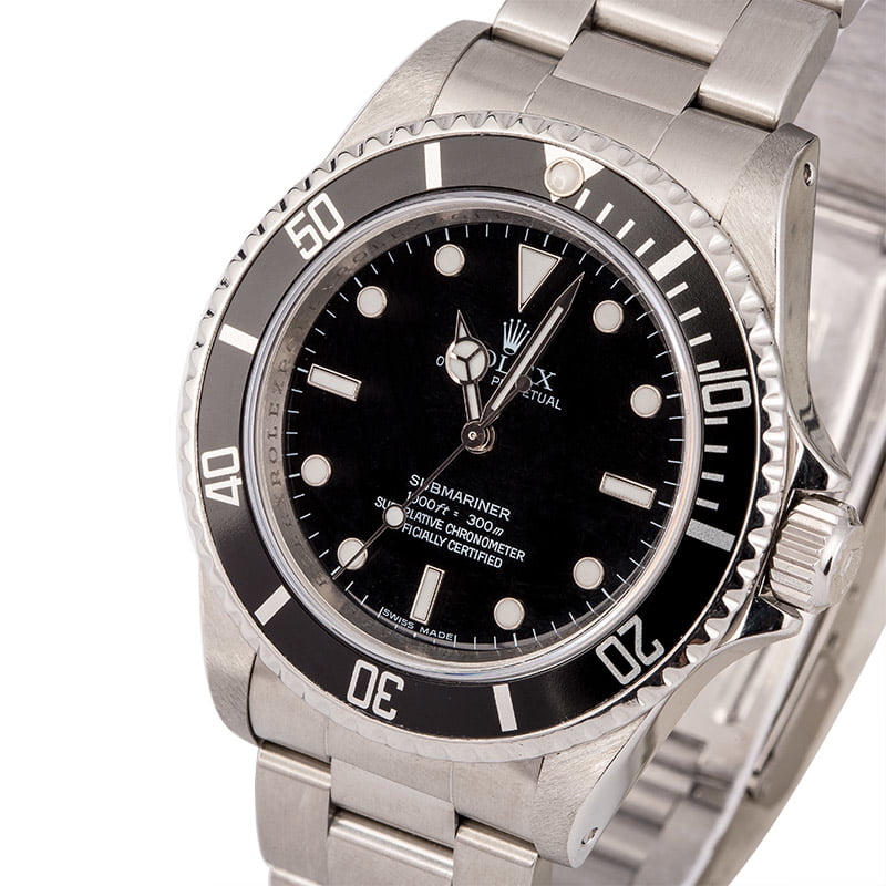Rolex Submariner 14060 Serial Engraved No Date Watch