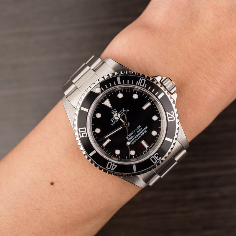 Rolex Submariner 14060 Serial Engraved No Date Watch