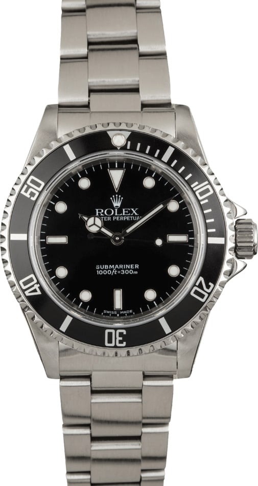 Pre-Owned Rolex Submariner 14060 Black Dial Steel Oyster