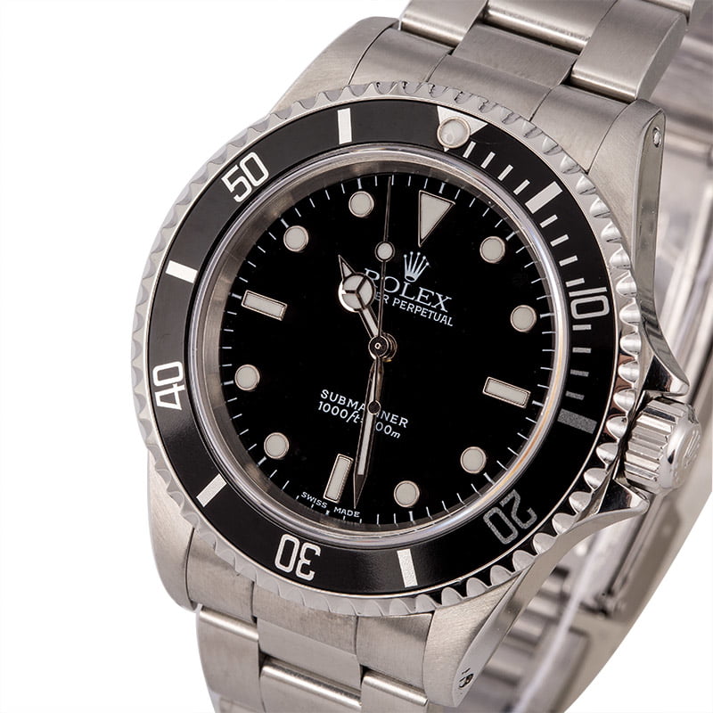 Pre Owned Rolex Submariner 14060 Black Dial & Bezel