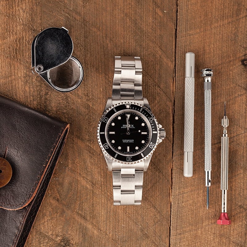 Pre-owned Rolex Submariner 14060 Black Dial Stainless Steel