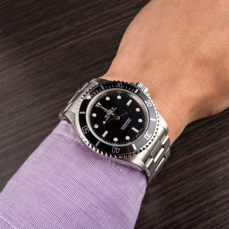 Pre-owned Rolex Submariner 14060 Black Dial Stainless Steel