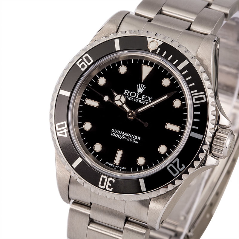 Used Rolex Submariner 14060 Black Dial Model T