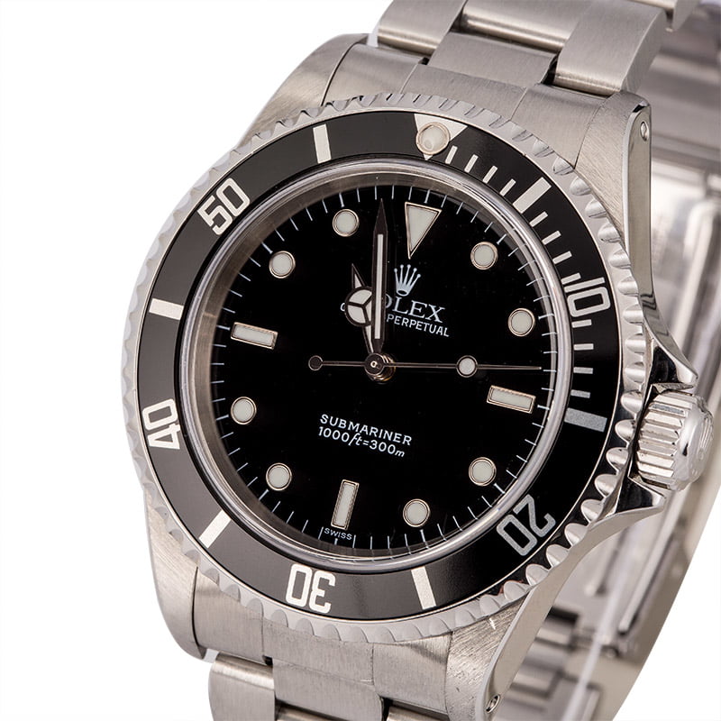 Pre-Owned Rolex Submariner 14060 Black Dial Watch T