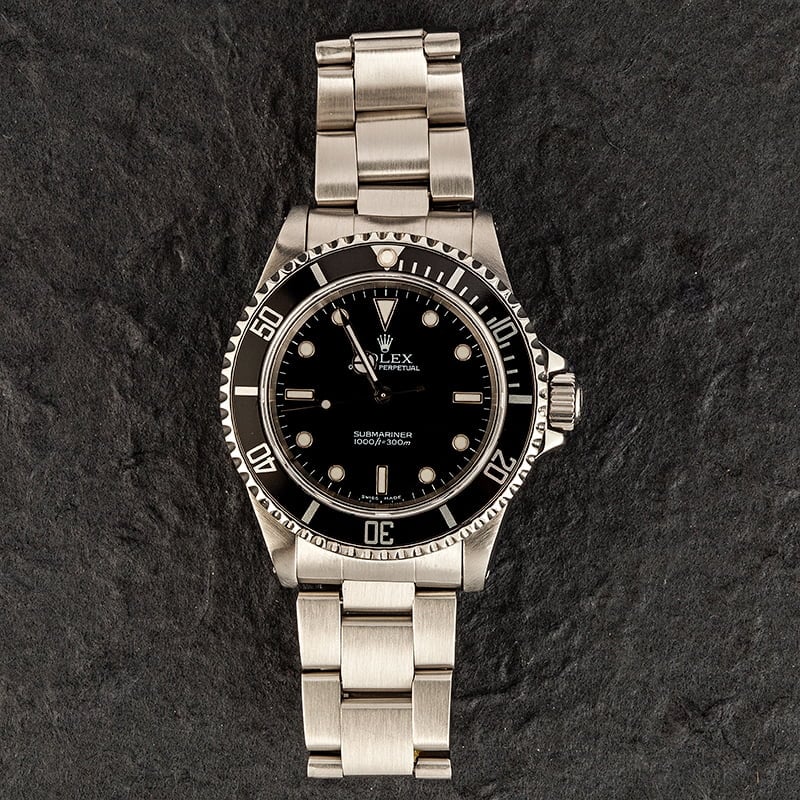 Authentic Rolex Submariner 14060 Black Dial