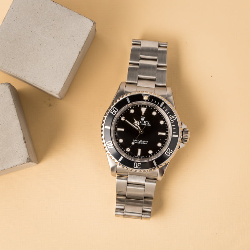 Used Rolex Submariner 14060 Black Bezel