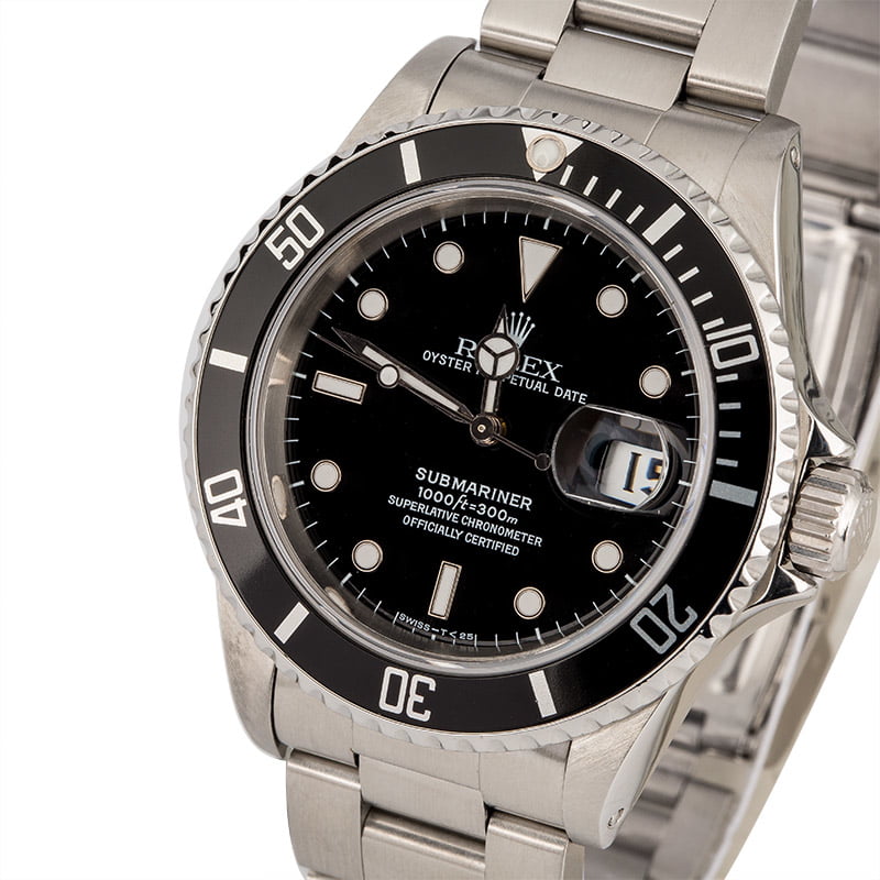 Buy Used Rolex Submariner 16610 Bob s Watches Sku 122244