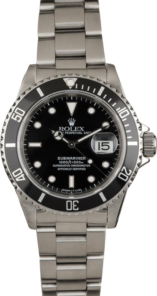 Rolex Submariner 16610 Black Tritium Dial