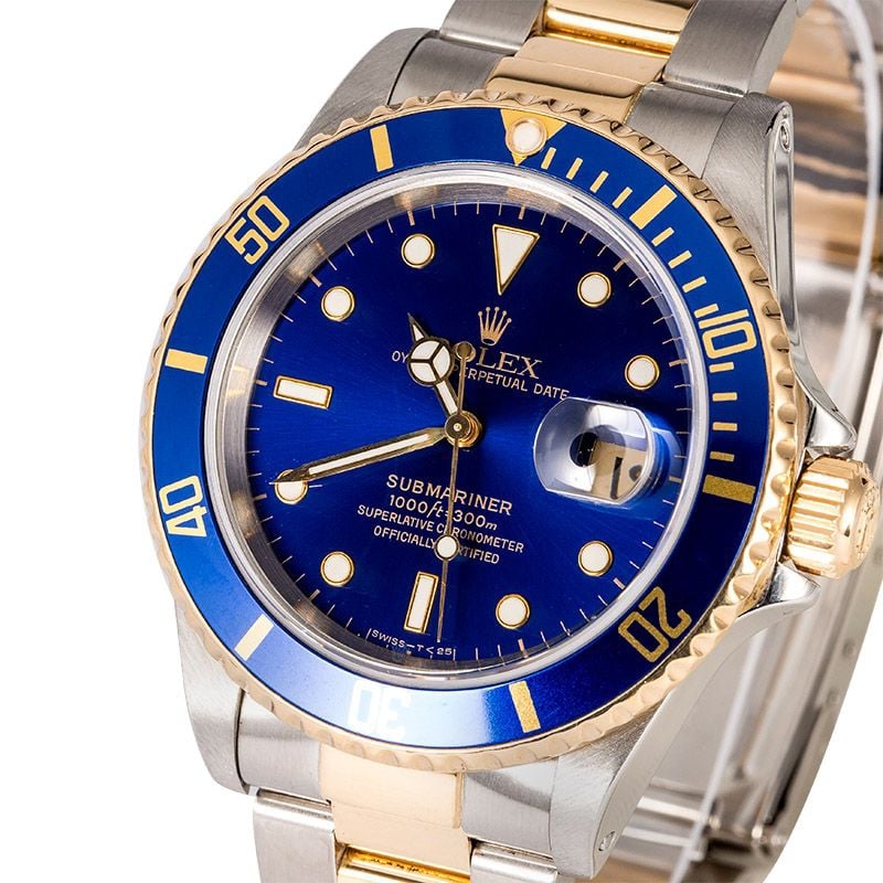 PreOwned Rolex Submariner 16613 Two Tone Oyster