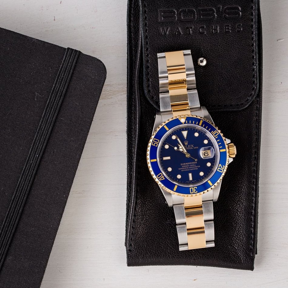 Men's Rolex Submariner 16613 Blue Bezel Insert