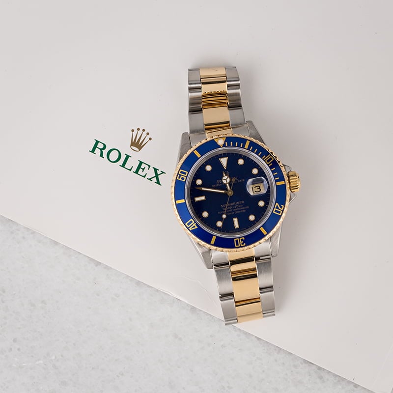 Pre Owned Men's Rolex Submariner Two-Tone 16613
