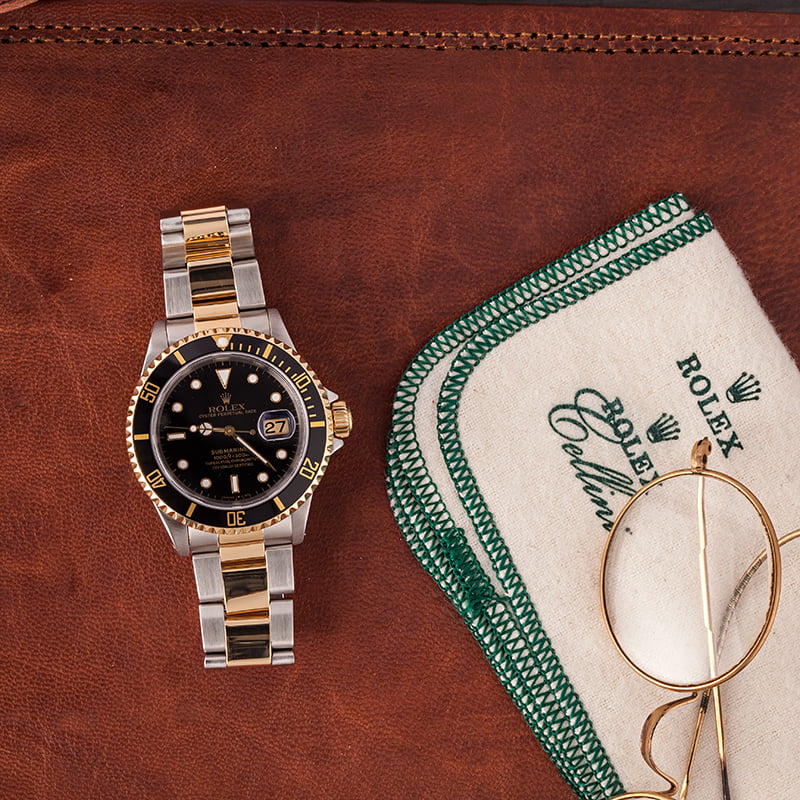 Used Rolex Submariner 16613 Black Tritium Dial