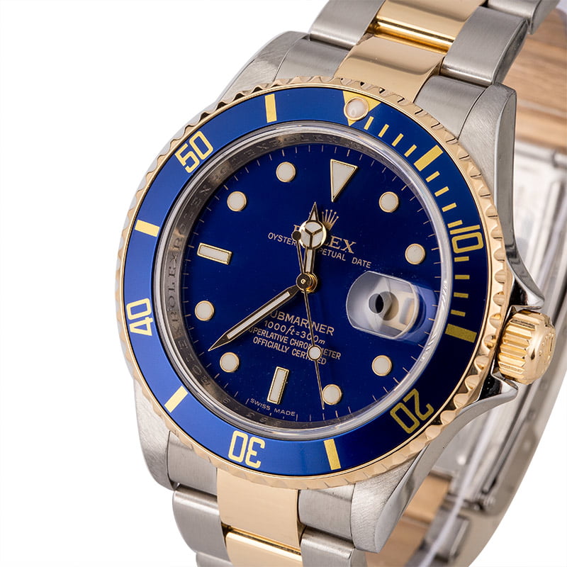 Used Rolex Submariner 16613 Serial Engraved Rehaut