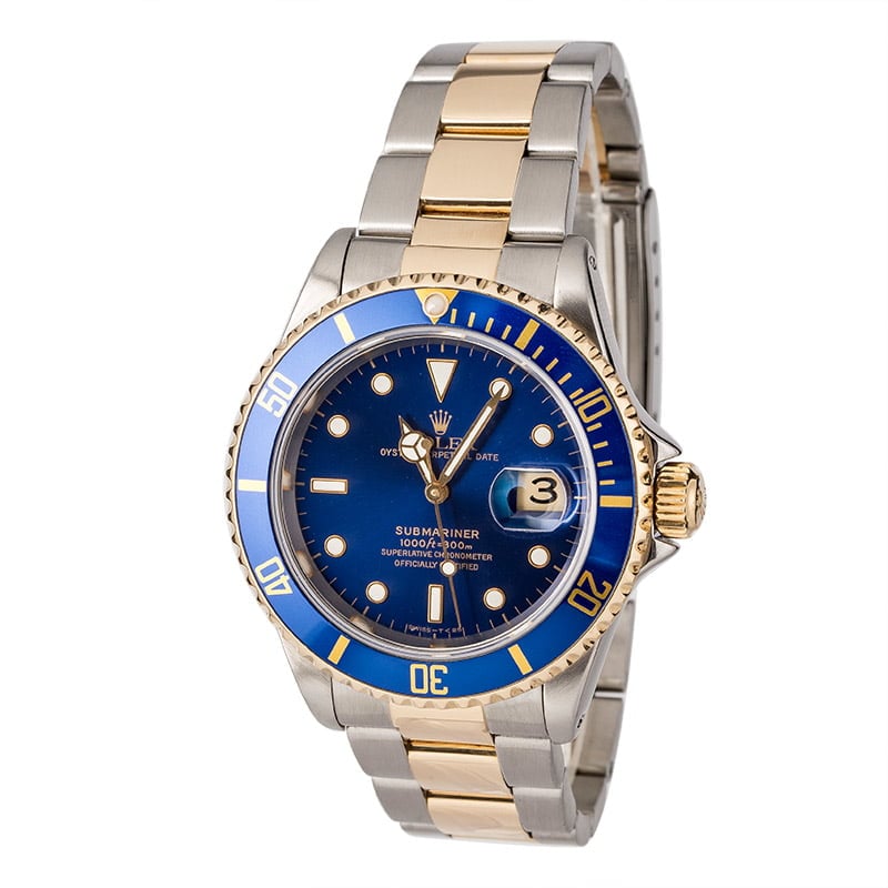 Rolex Submariner 16613 Blue Dial 100% Authentic