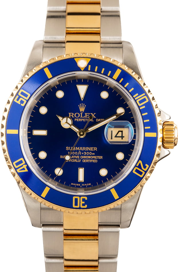 submariner blue face two tone