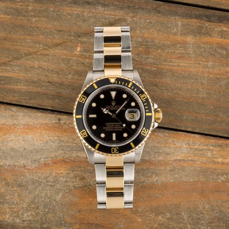 Pre-Owned Rolex Submariner 16613 Black Dial