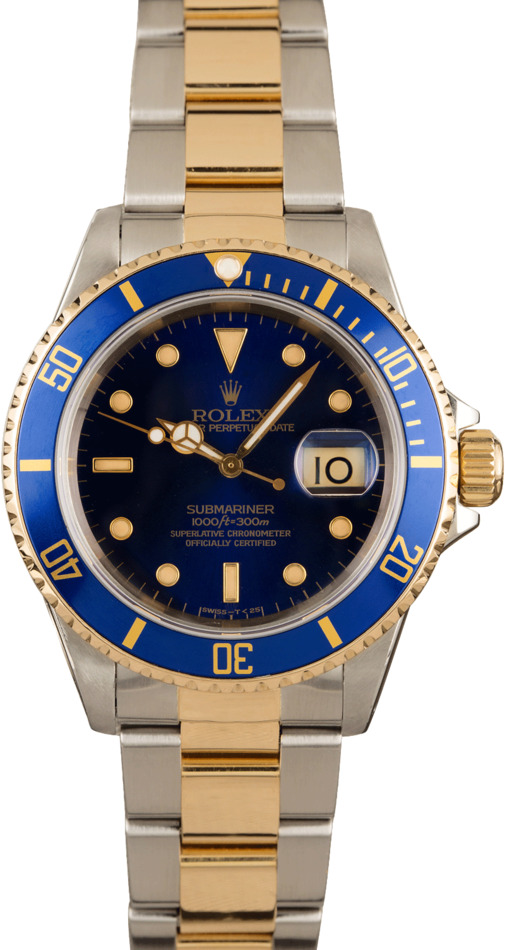 Men's Rolex Submariner 16613 Blue