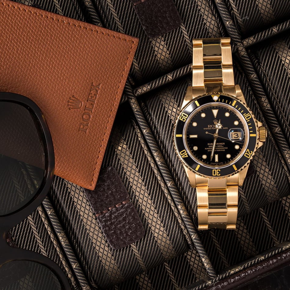 Rolex Submariner 16618 Yellow Gold Oyster Band