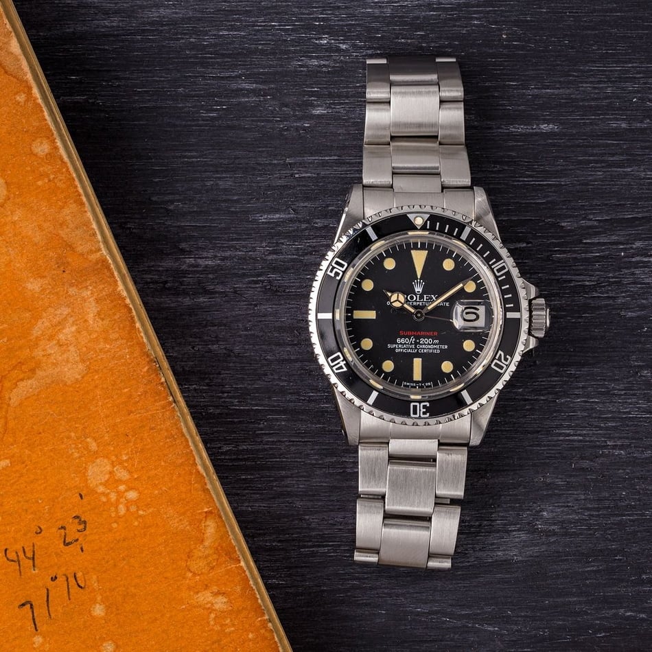Vintage 1973 Rolex Red Submariner 1680