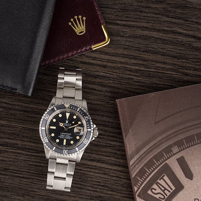 Vintage 1980 Rolex Submariner 1680 Stainless Steel