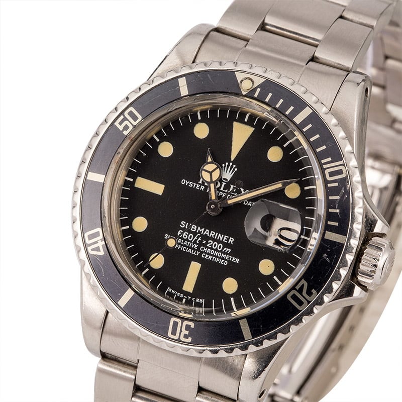 Vintage 1975 Rolex Submariner 1680 Feet First Dial