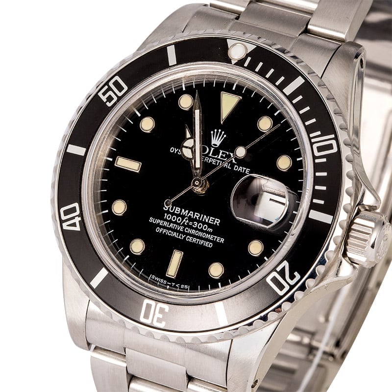 Authentic Rolex Submariner 16800 Sapphire Crystal