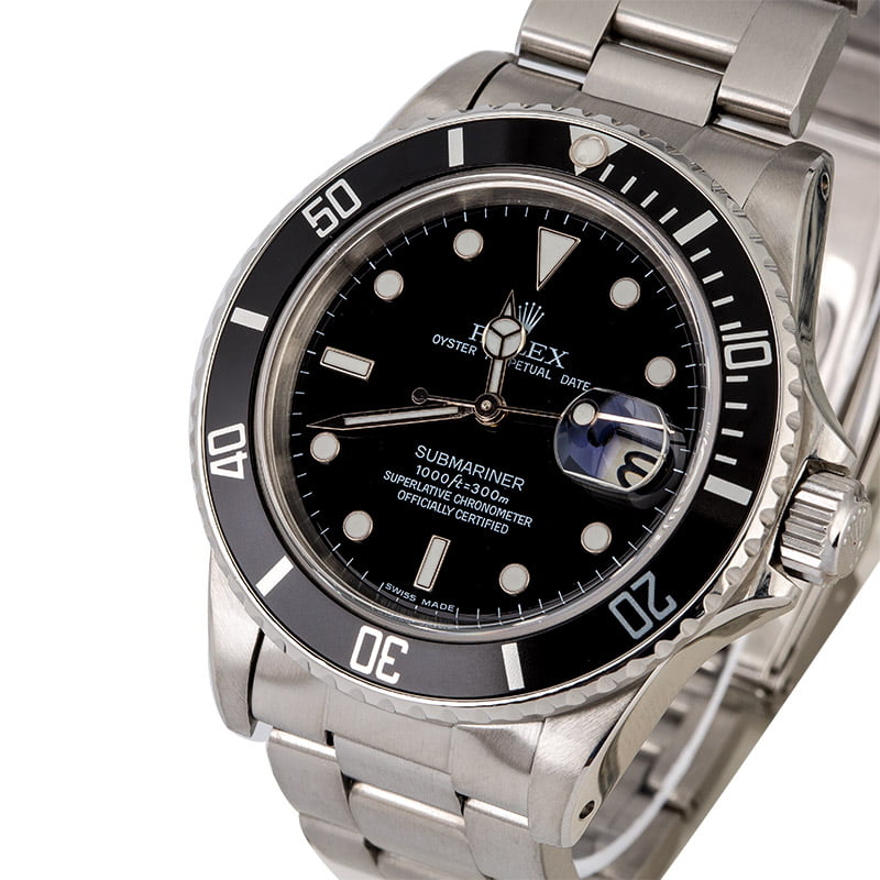Men's Rolex Submariner 16800 Sapphire Crystal
