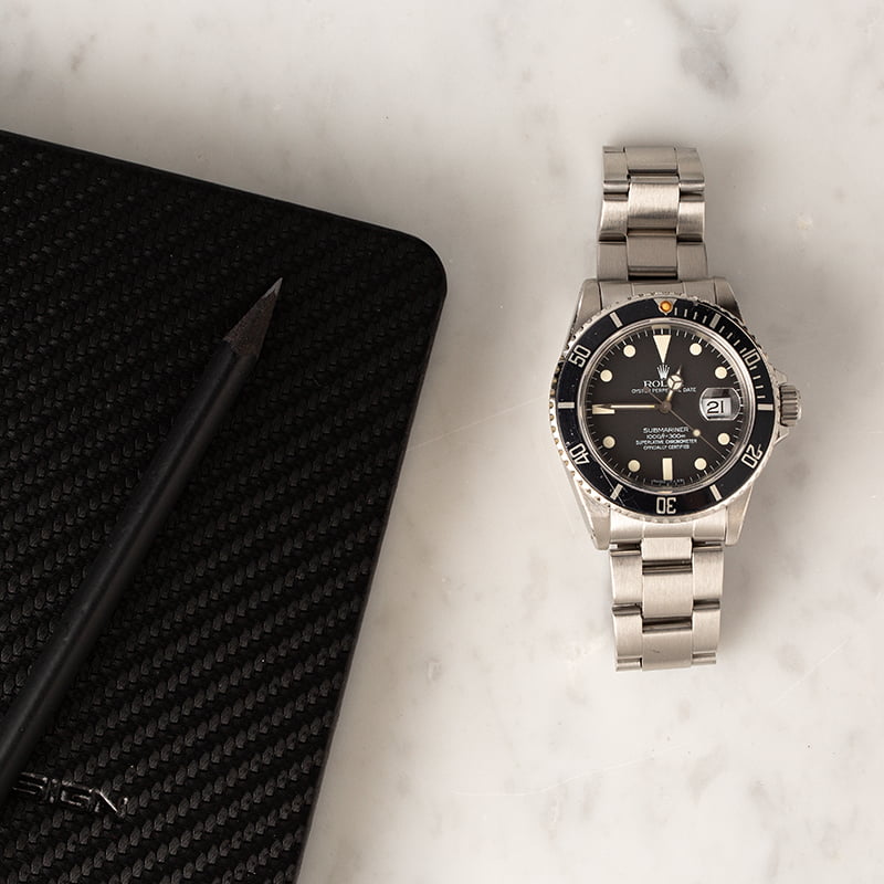 Vintage 1984 Rolex Submariner 16800 Matte Dial