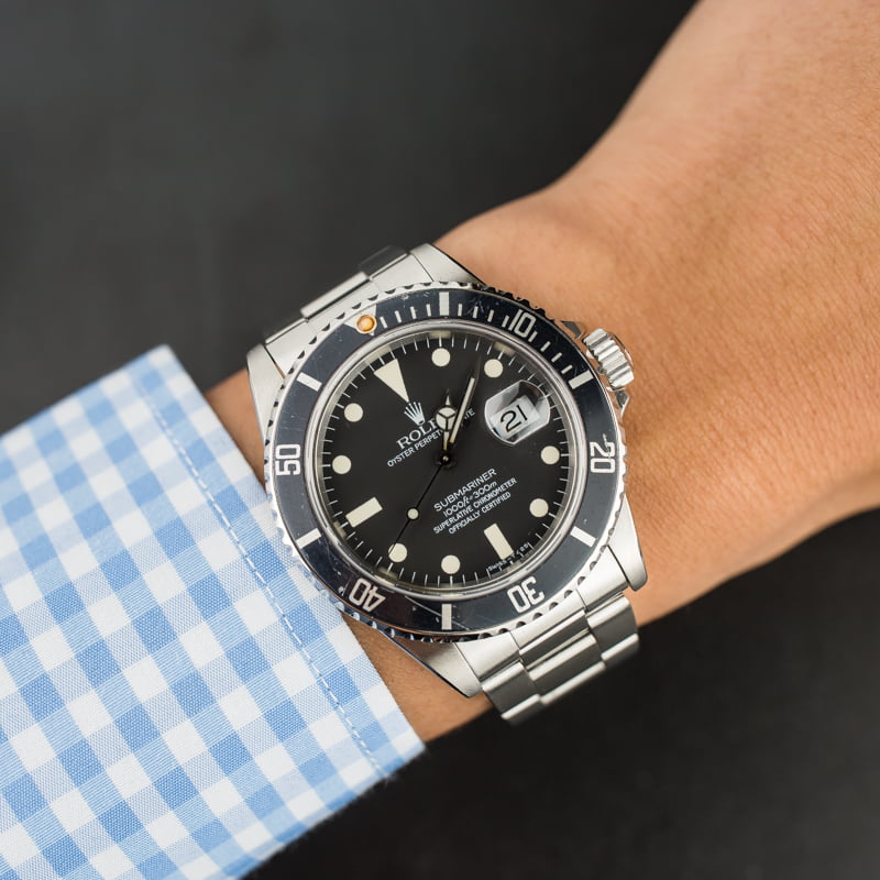 Vintage 1984 Rolex Submariner 16800 Matte Dial