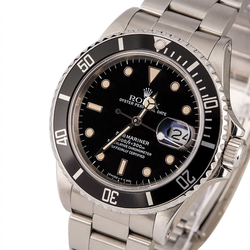 PreOwned Rolex Submariner 16800 Steel 40MM Case